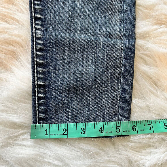 Judy Blue Jeans Womens 1/25 Blue Raw Hem Shelly High Rise Relaxed Fit Distressed - Picture 11 of 14